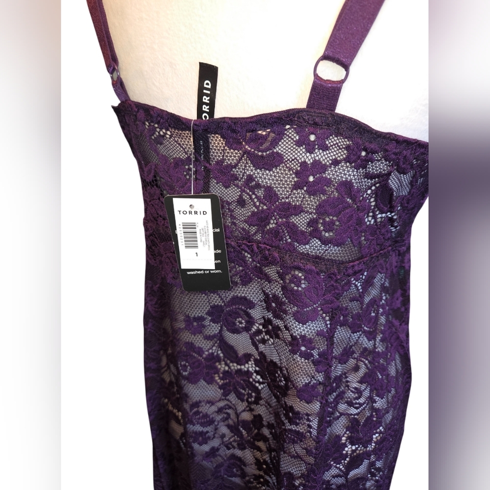 Torrid Purple Lace Chemise NWT - Picture 4 of 6